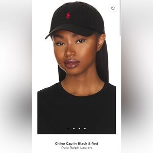Chino Cap in Black & Red - Polo Ralph Lauren